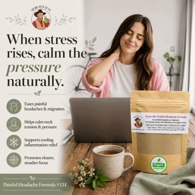 Painful Headache Formula for migraines - Herb Man Teas