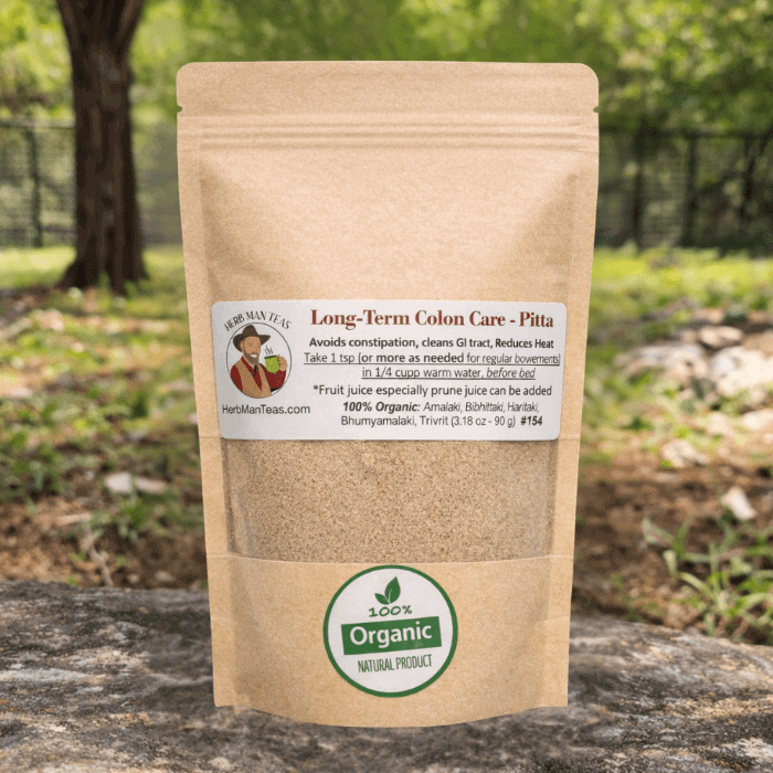 LONG-TERM COLON CARE - Pitta version - Herb Man Teas