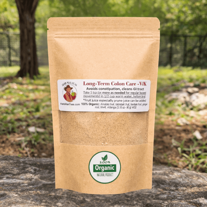 LONG-TERM COLON CARE - Vata & Kapha version - Herb Man Teas