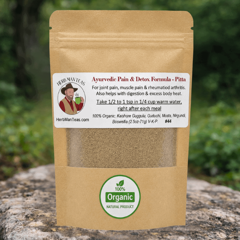 PAIN AND DETOX FORMULA - Pitta Version - Herb Man Teas