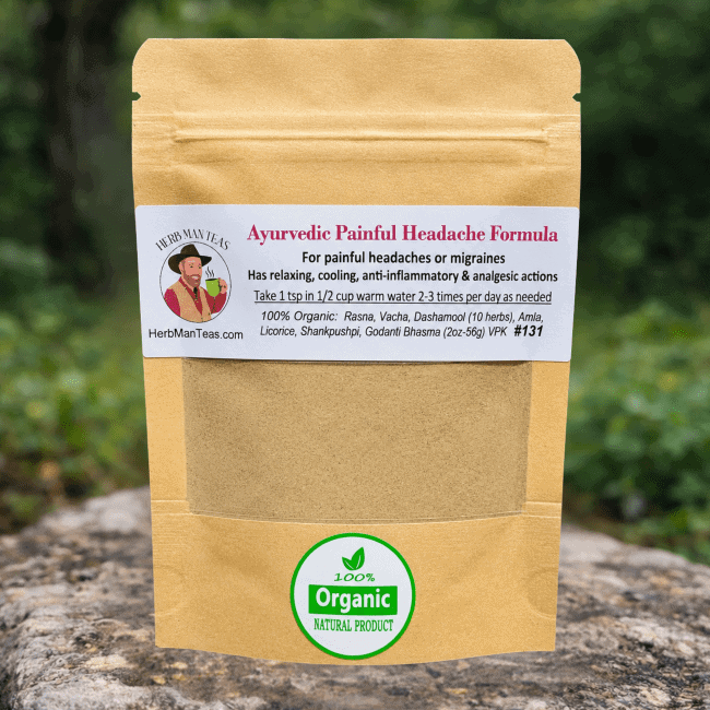 Painful Headache Formula for migraines - Herb Man Teas